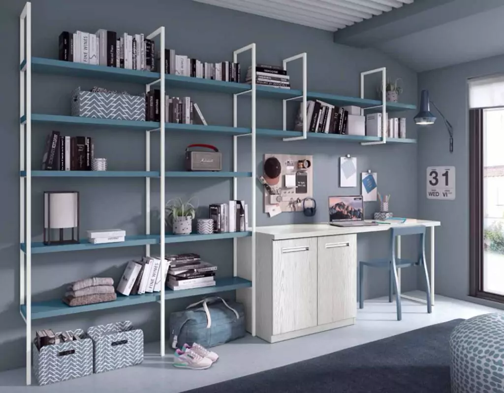 7 ideas para diseñar dormitorios juveniles: la organización es fundamental en la habitación de un chico o chica.