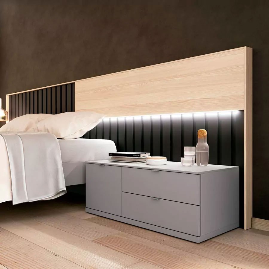 detalle dormitorio con iluminación