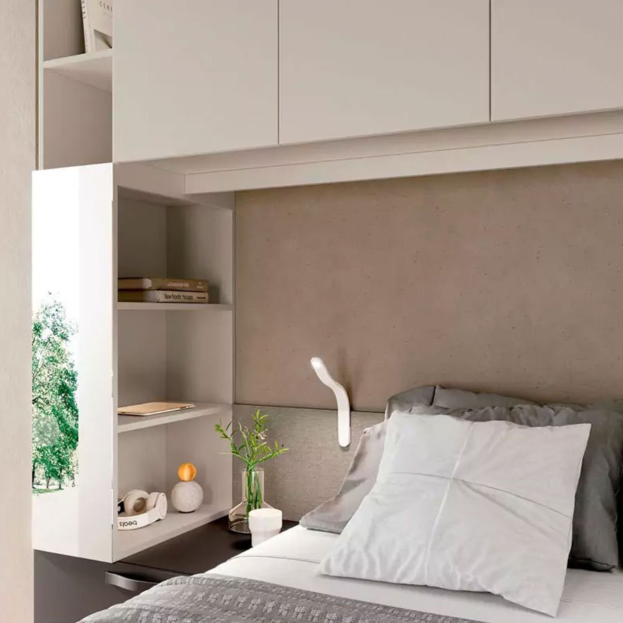 detalle dormitorio con iluminación