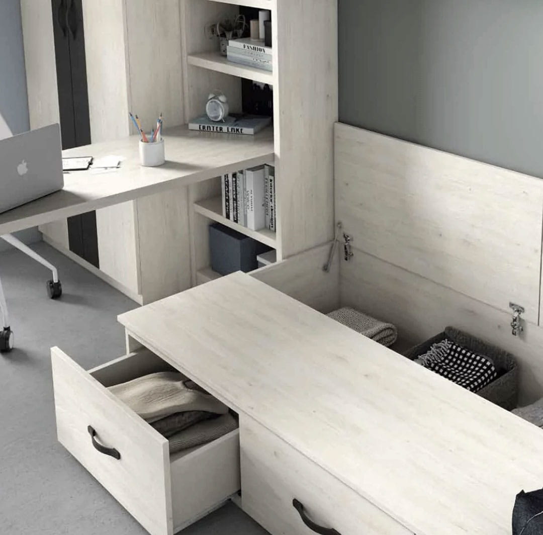 dormitorio-juvenil-cama-orden-y-almacenaje2 Almacenamiento en Dormitorio juvenil