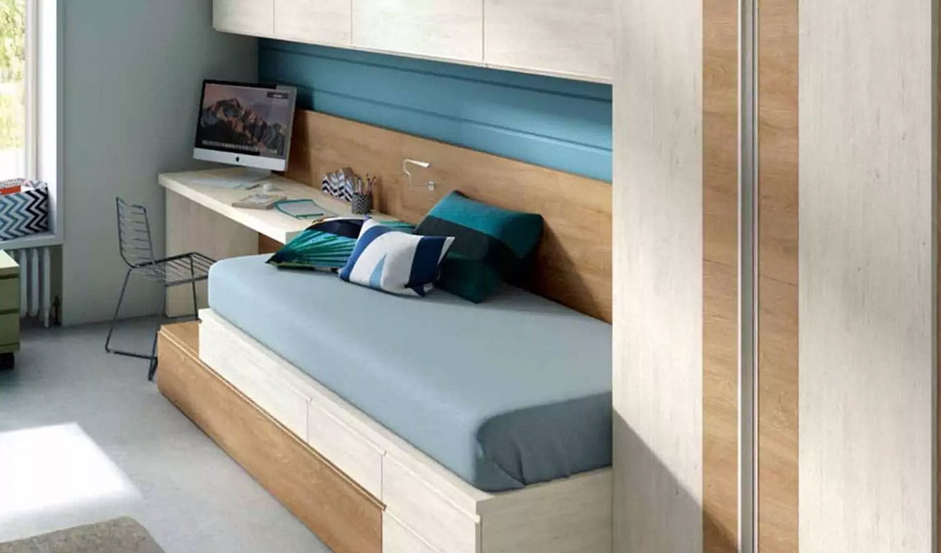 dormitorio-juvenil-cama3 Dormitorio juvenil con cama