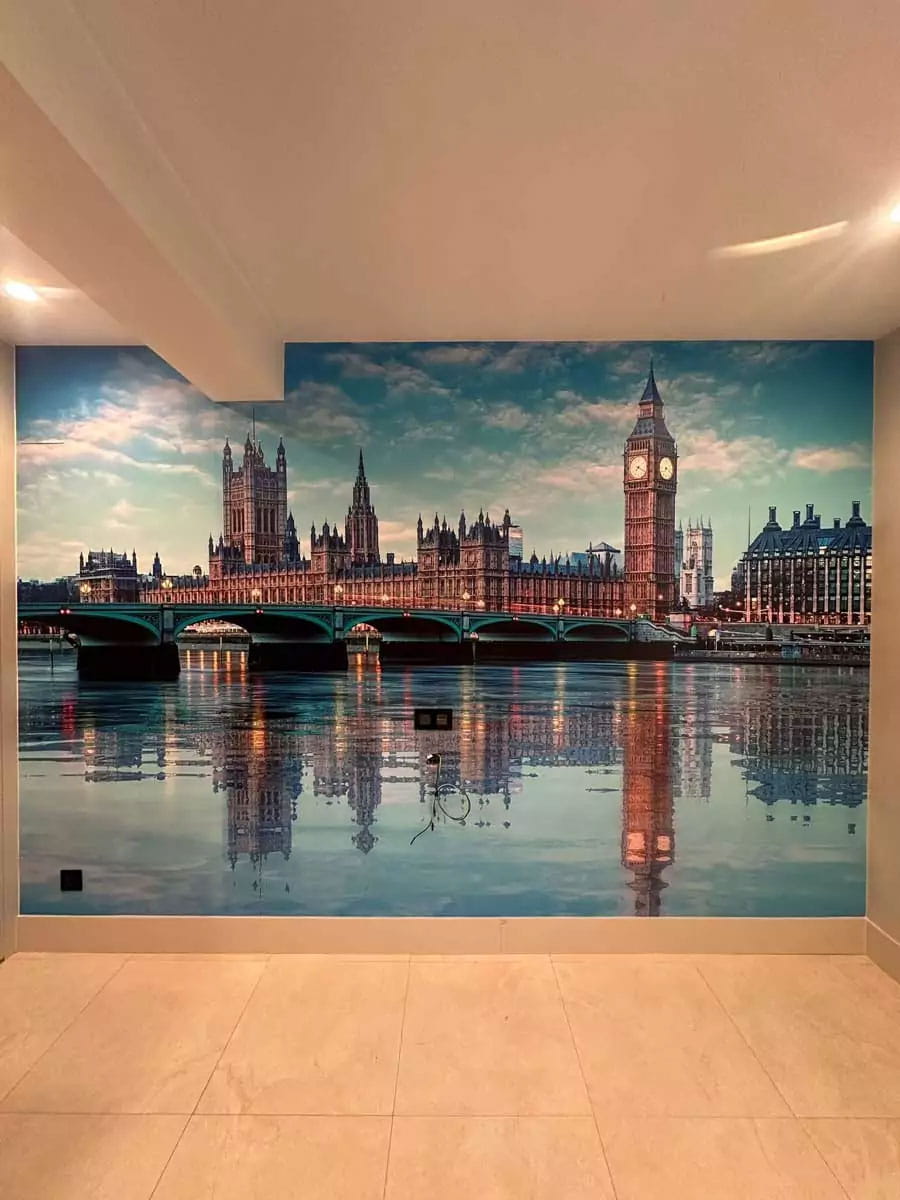 Dormitorio juvenil con vinilo Londres