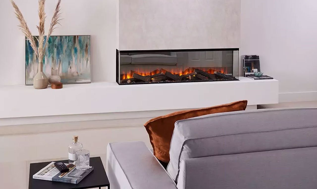 Chimenea eléctrica estilo moderno