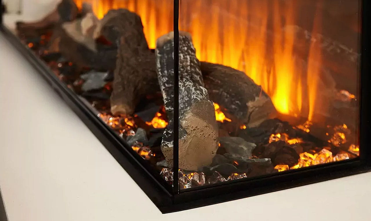 Detalle chimenea alectrica