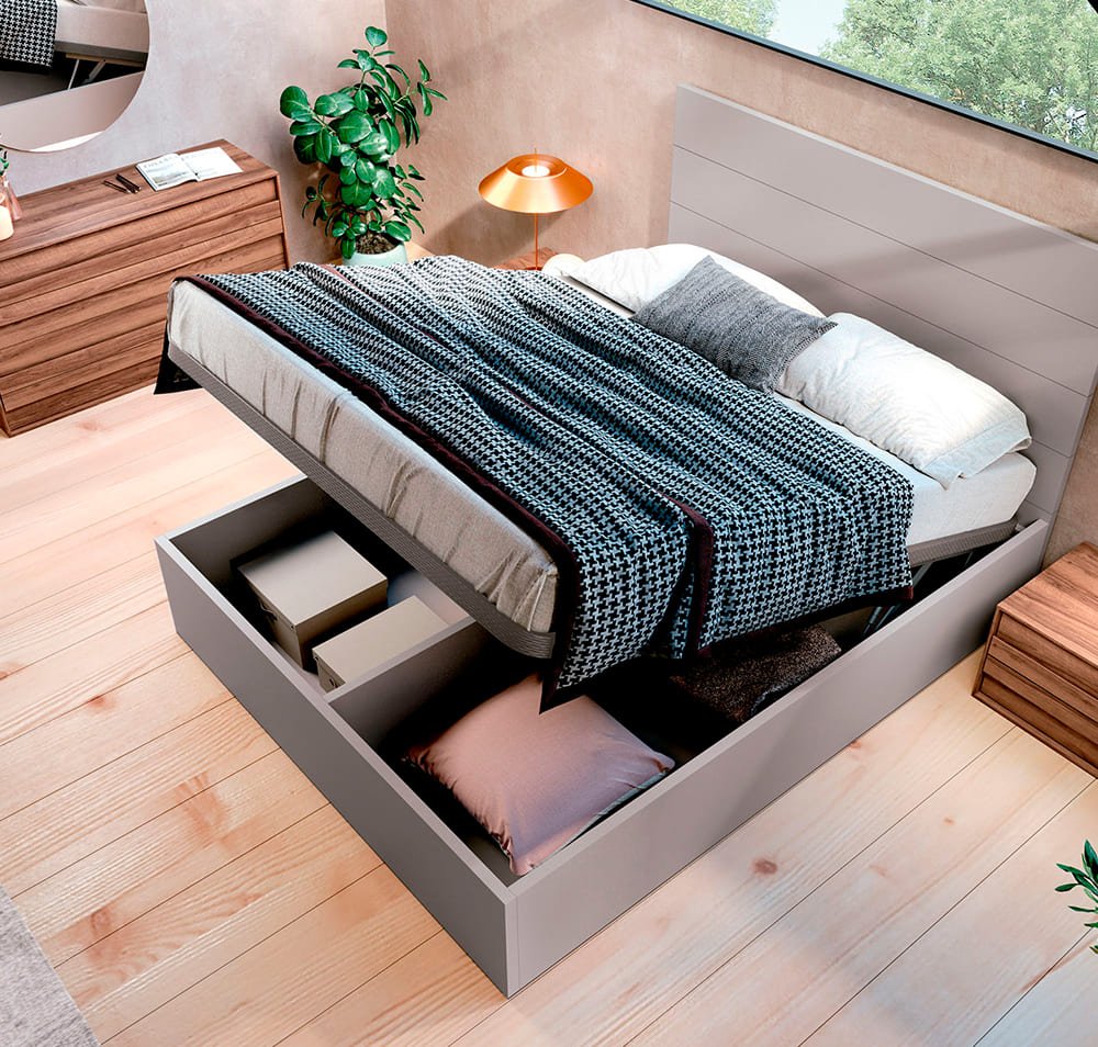 Dormitorios a medida. Canapé abatible.