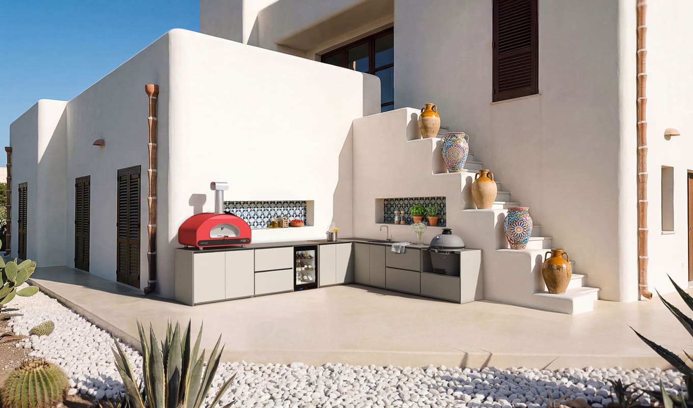 Muebles de exterior. Cucina_angolare_ambientata Muebles de exterior. Cucina_angolare_ambientata