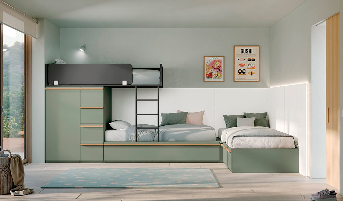 Madrid hogar: Juveniles a medida. habitacion_litera_ANTAIX_36